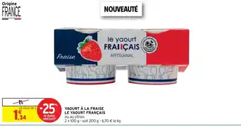Intermarché Express Yaourt à La Fraise Le Yaourt Français offre