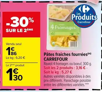 Carrefour Pâtes Fraîches Fourrées Carrefour offre