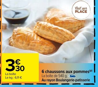 Carrefour 6 Chaussons aux Pommes offre