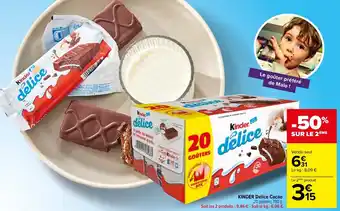 Carrefour Kinder Délice Cacao offre