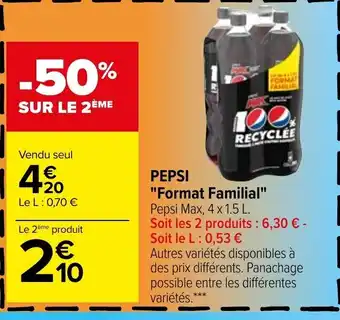 Carrefour Pepsi Format Familial offre