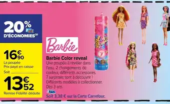 Carrefour Barbie Color Reveal offre