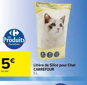 Carrefour Litière de Silice Pour Chat Carrefour offre