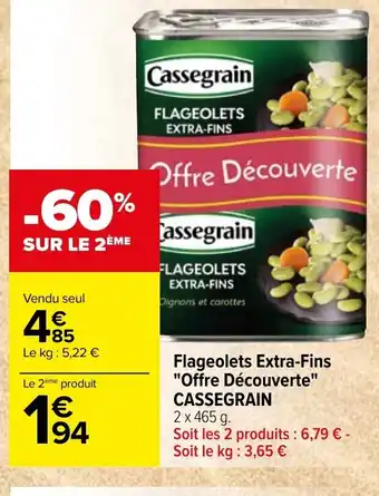 Flageolets Extra-Fins Cuisines Cassegrain