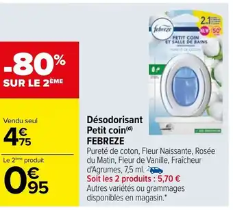 Carrefour Désodorisant Petit Coin Febreze offre