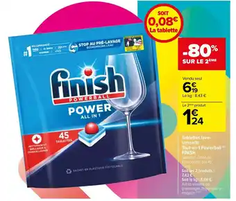Carrefour Tablettes Lave-Vaisselle Tout-en-1 Powerball Finish offre