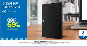 Carrefour Disque Dur Externe 2T0 offre