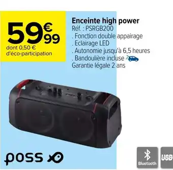 Carrefour Enceinte High Power offre