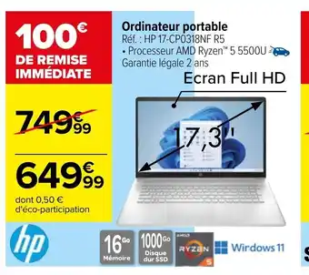 Carrefour Ordinateur Portable offre