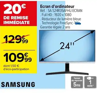 Carrefour Ecran D'Ordinateur offre