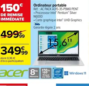 Carrefour Ordinateur Portable offre