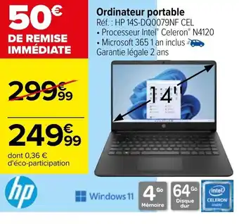 Carrefour Ordinateur Portable offre