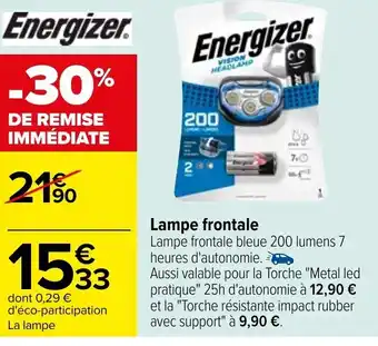 Carrefour Lampe Frontale offre