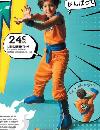Centrakor Le Déguisement Goku offre