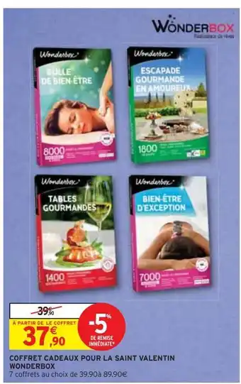 Coffret cadeaux pour la saint valentin wonderbox