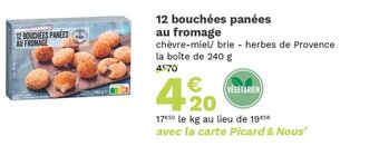 Picard 12 Bouchées Panées au Fromage offre