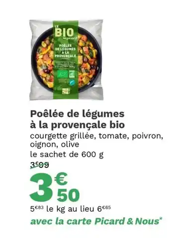 Picard Poêle de Légumes à La Provençale Bio offre