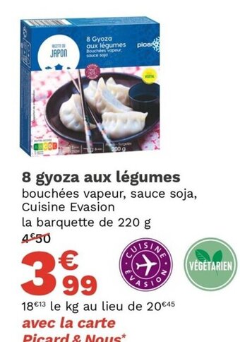 Picard 8 Gyoza aux Légumes offre