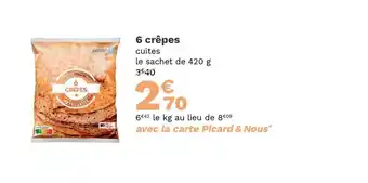 Picard 6 Crêpes offre