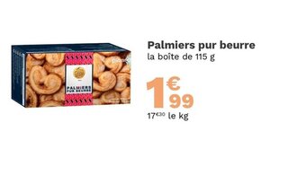 Picard Palmiers pur Beurre offre