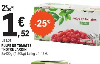 E.Leclerc Express Pulpe de Tomates Notre Jardin offre