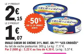 Ovale Coeur de Crème 31% Mat.Gr. Les Croisés