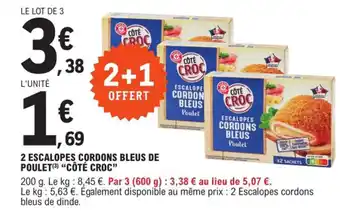 E.Leclerc Express 2 Escalopes Cordons Bleus de Poulet Côté Croc offre
