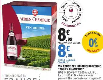 E.Leclerc Express Vin Rouge de L'Union Européenne Adrien Champaud offre