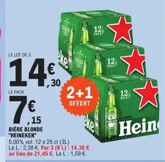 E.Leclerc Express Bière Blonde Heineken offre