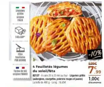 Thiriet 4 Feuilletés Légumes Du Solei/Féta offre