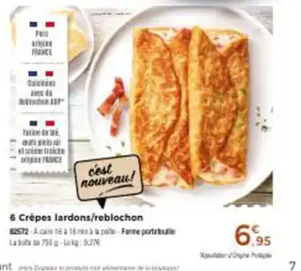 Thiriet 6 Cré =pes Lardons/Reblochon offre