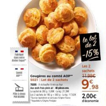 Thiriet Gougéres Au Comté AOP offre
