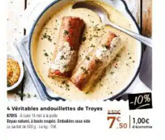 Thiriet 4 Véritables Andouillettes De Troyes offre