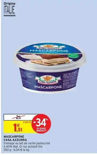 Intermarché Hyper Mascarpone casa azzurra offre