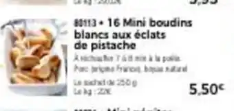 Thiriet 16 Mini Boudins Blancs Aux éclats De Pistache offre