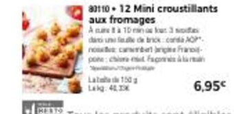 Thiriet 12 Mini Croustillants Aux fromages offre