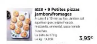 Thiriet 9 Petites Pizzas Jambon/Fromages offre