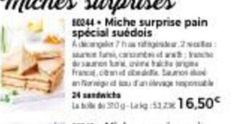 Thiriet Miche Surprise Pain Spécial Suédois offre