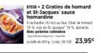 Thiriet 2 Gratins De Homard Et St-Jacques Sauce Homnardine offre