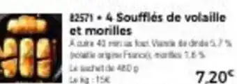 Thiriet 4 Soufflés de Volaille Et Morilles offre