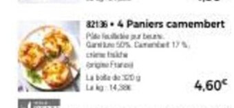 Thiriet 4 Paniers Camembert offre