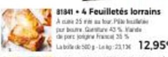 Thiriet 4 Feuilletés Lorrains offre