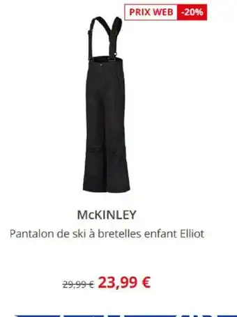 Intersport Mckinley Pantalon de Ski a Bretelles Enfant Elliot offre