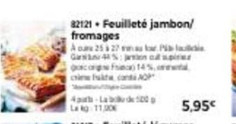 Thiriet Feuillete Jambon/ Fromages offre