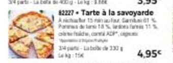 Thiriet Tarte a La Savoyarde offre