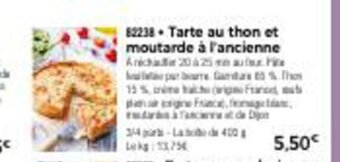 Thiriet Tarte Au Thon Et Moutarde a l'Ancienne offre
