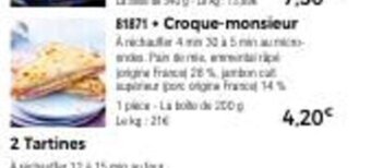 Thiriet Croque-Monsieur offre