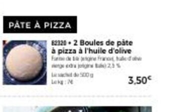 Thiriet 2 Boules de Pate a Pizza a l'Huile d'Olive offre
