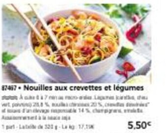 Thiriet Nouilles Aux Crevettes et legumes offre