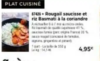 Rougail Saucisse Et Riz Basmati a La Coriandre